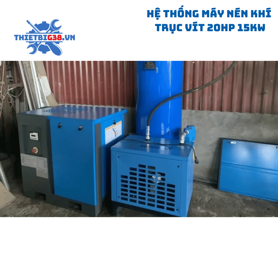 Hệ thống khí nén 15kw biến tần IWATAMI 